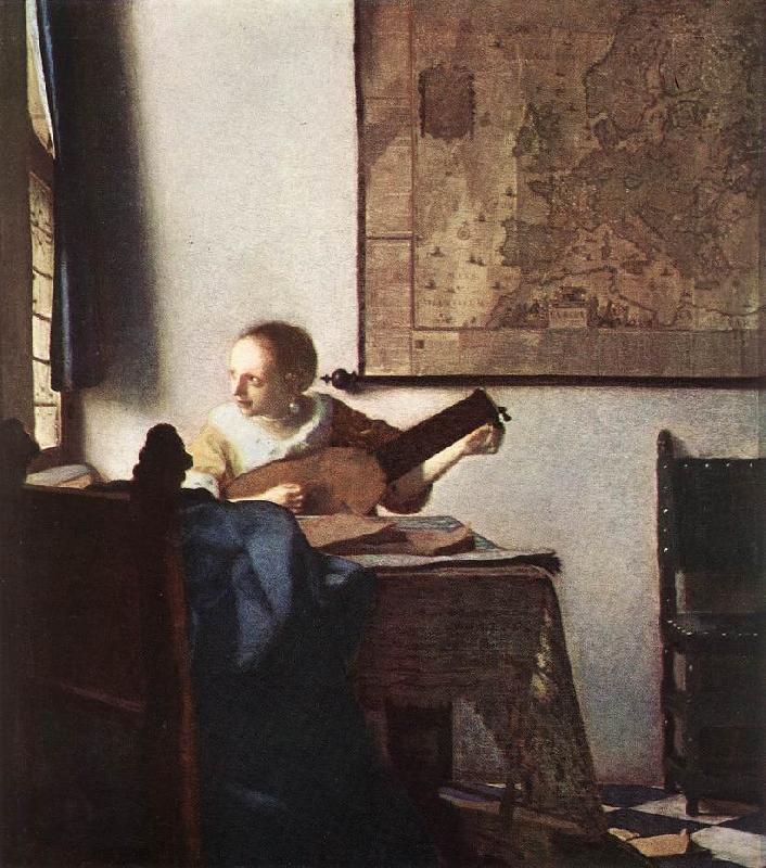 Jan Vermeer Woman with a Lute near Window oil painting image